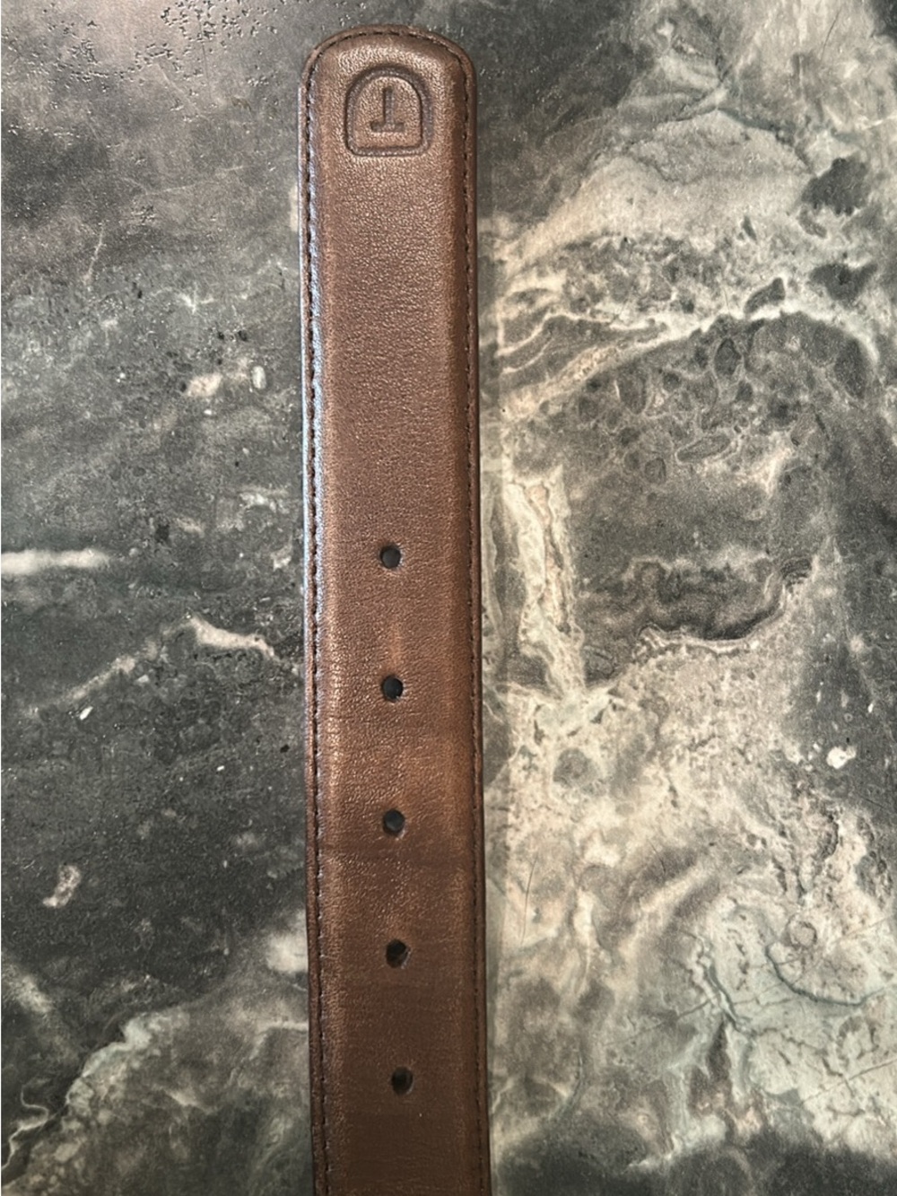 Tecovas Brown Leather Belt Strap with Stitched Edge